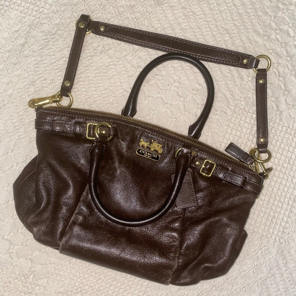 Brown Leather Coach Purse